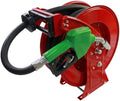 3/4 Inch Fuel Hose Reel,3/4"X33' Retractable Ratchet Spring Driven Diesel Hose Reel,360 Rotating Fuel Hose Swivel,AUTO Fuel Nozzle,SS304 Elbow Pipe,Barb Fitting,300 PSI,1"NPT Inlet,3/4" Outlet by BORRITTMACHINERY