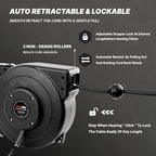 Retractable Air Hose Reel, 1/4 IN x 45 FT Hybrid Air Hose Max 300 PSI, Air compressor hose reel with 5 ft Lead in, Ceiling/Wall Mounted air hose reel,Heavy Duty air tool - Image 3