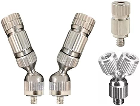 10-Pack High Pressure Brass Fog Nozzles | 360 Degree Swivel Nozzle Base by Melairy