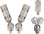 10-Pack High Pressure Brass Fog Nozzles | 360 Degree Swivel Nozzle Base by Melairy