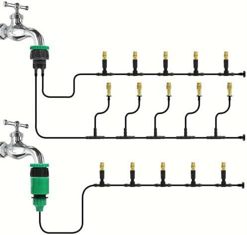 98FT Garden Drip Irrigation System Kit, Adjustable Misting Watering System - Image 3