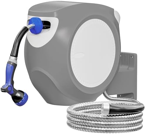 SPECILITE Retractable Garden Water Hose Reel 100 FT, 304 Stainless Steel by SPECILITE