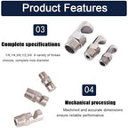Wide Angle Fan Nozzle 1/8, 1/4, 3/8, 1/2, 3/4 High Pressure Cleaning Nozzle Flood Jet Flat Fan Nozzle 304 Stainless Steel Cleaning Nozzle 3/8 Wide Angle Fan Nozzle （Hole Diameter 5.3mm） 5pcs - Image 4