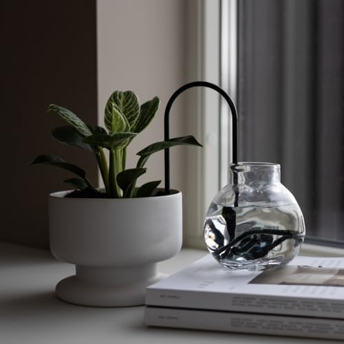 Beautiful Self-Watering Wick System for Effortless Plant Care, Automatic Drip Irrigation, Sustainable & Stylish Scandinavian Design, Ideal for House Plants (M, Black) - Image 7