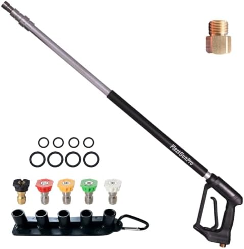 Telescoping Pressure Washer Wand, Power Washer Accessory by FlexiGunPro