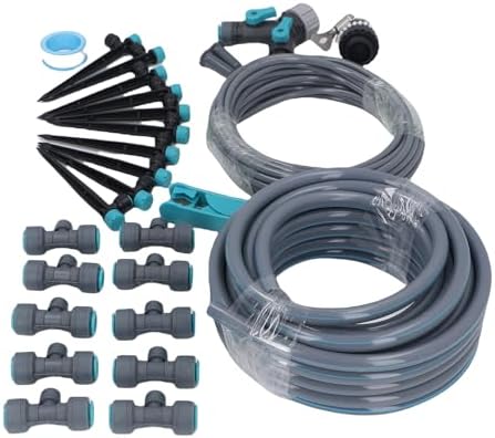 Asixxsix Drip Irrigation System, 32.8FT 8 Holes Adjustable Garden Watering System Automatic Misting Sprinkler Kit for Garden Greenhouse Lawn Raised Bed - Image 7