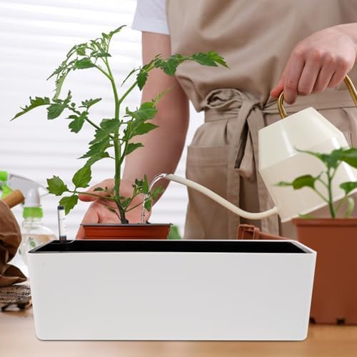Happyyami 1set Self-Watering Flower Pot Base Automatic Indoor Planter for and Vegetables Design Water Level Indicator for Home and Balcony Gardening - Image 6