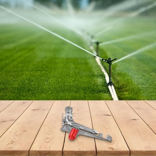 2 Inch Metal for Impact Sprinkler, 360 Degree Adjustable Agriculture Irrigation Sprayer for Farm Garden Lawn, Zinc Alloy High Pressure Watering Nozzle with 130ft Range, Silver - Image 4