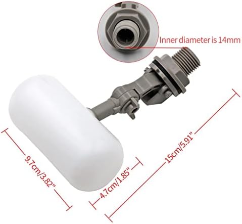 Float,Float Valve, 1 Pcs Floating Ball Valve Shut Off 1/2'' 3/4'', Automatic Drinker Bowl Water Tank Fish Tank Water Level Control Water Tower Farm (DN20)(DN15) - Image 2