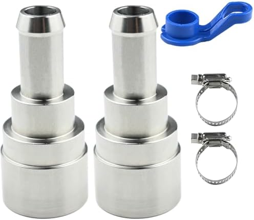 Billet Heater Core Hose Connector, Inlet/Outlet 3/4" Tube x 5/8" by Unknown