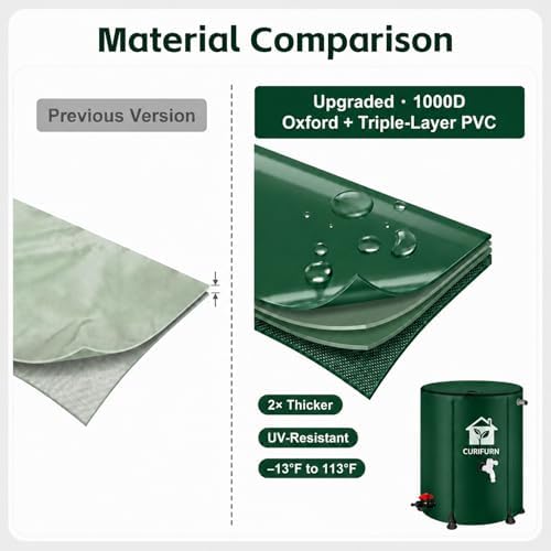 Collapsible Rain Barrel with Spigot, Filter and Overflow Kit - Image 4