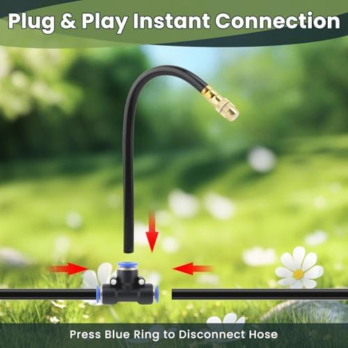 200FT Automatic Drip Irrigation Kits with Water Timer 360° Bendable Spray - Image 5