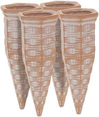 Relaxdays Clay Watering Spikes, Set of 4, Stakes for 1.5 L Plastic Bottes, for Indoor & Outdoor Plants, Terracotta, 100% Ceramic, 13.5 x 5.5 x 5 cm by Relaxdays