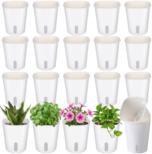 Ziliny 20 Pcs 5.91 Inch Self Watering Planters with Water Indicator by Ziliny