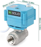 U.S. Solid Motorized Ball Valve - IP67 1/2inch Stainless Steel Ball Valve 9-24V with Waterproof Cover, Full Port, Manual Function, 2 Wire Auto Return, NPT, Normally Open - Image 6