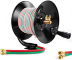 Manual Twin Welding Hose Reel Holds 100 ft of 3/8" or 1/4" Gas Hose,Universal Mounting Bracket for Wall, Ceiling or Cart (Hose Not Included) by Unknown