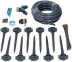 Garden Irrigation System 3 Modes Automatic Watering Irrigation Kit with 32.8ft PE Hose 360° Adjustable Nozzles for Courtyard Greenhouse Garden Watering System Aluminum Alloy - Image 3