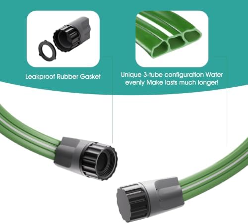 50 FT Soaker Hose for Garden Lawn, Water Saving Sprinkler Hose - Image 3