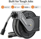 Giraffe Tools Pressure Washer Hose Reel with 60ft Pressure Hose, 4000PSI - Image 3