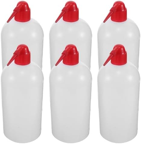 6 Pack 1000ml Plastic Lab Wash Bottles with Narrow Mouth by Unknown