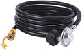 Flame King 90 Degree Low-Pressure Propane Gas Regulator Hose with Quick Connect for RVs, Grills, Heaters, Burners, 12 Feet - LPRH12 by FlameKing
