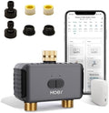 MOES WiFi Water Timer 2 Zone with BLE Hub, Brass Inlet & Outlet, Grey by MOES