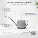 Long Spout Watering Can for Indoor Plants, Durable PP Plastic Pot Waterer with Precision Flow Control for Hanging Baskets and Dense Foliage - Image 4