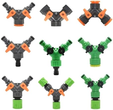 Water Tap Splitter, Garden Hose Splitter 1/2 3/4 inch Thread 2-Way Y Splitter Multicolor(Gray C) - Image 2
