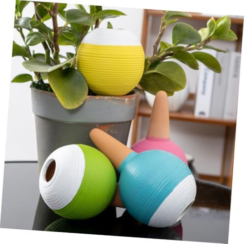 4pcs Plant Watering Globes Self Watering Stakes Red Soil Globe - Image 6