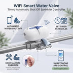 WiFi Smart Water Valve, Automatic Shut Off with Leak Detection and Timer Schedule, Compatible with, for Household and Animal Husbandry (US Plug 100 to 240V) - Image 4