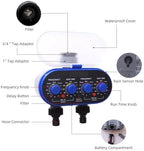 NURII Ball Valve Electronic Two Outlet Four Dials Water Timer, with Rain Sensor Garden Irrigation System for Garden (Size : with Humidity Sensor) - Image 5