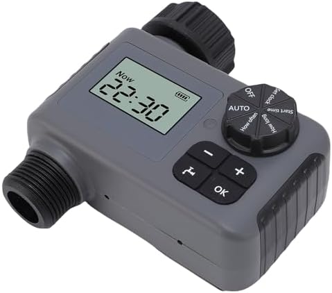 Fabater Sprinkler Timer, 1 Zone Programmable Digital Water Timer, Outdoor Garden and Soaker Hose with Rain Delay, Manual, Automatic Watering, IP55 Rating and Digital Display for - Image 3