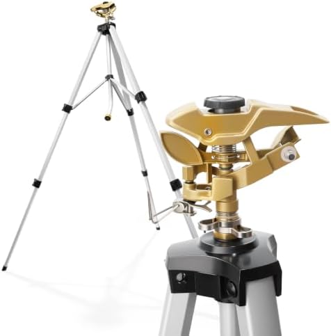 RESTMO Tripod Sprinkler 48” Large Full Metal Impact Sprinklers for Yard by Restmo
