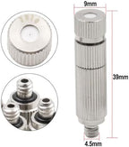 10 Pack High Pressure Brass Misting Nozzle with Filter 10/24 UNC Fog Nozzles with 3/8" Interface Quick Connector, 3/16" Spray Head, Dust Control Water Misting Nozzle(Size:Orifice 0.7mm,) - Image 5