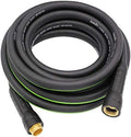 Hybrid Garden Hose 5/8 IN. x 25 FT, Heavy Duty, Lightweight, Flexible with Rotatable Grip Handle and Solid Brass Fittings by EADUTY