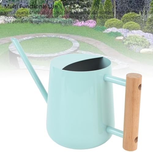 Stainless Steel Plant Watering Pot, 1/2 Gallon Modern Watering Can, Indoor Outdoor Use, Long Spout Watering Can for House Plants, Garden Flowers (Black) - Image 5