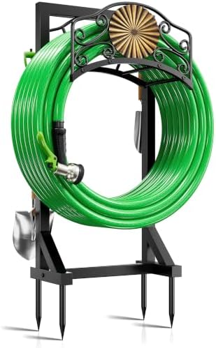 Heavy Duty Garden Hose Holder Stand with 4 Spikes Outdoor Hose Holder by Unknown