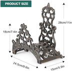 Sungmor Heavy Duty Cast Iron Garden Hose Holder - Wall Mounted Water Hose Hanger - Antique Emblem Decorative Hose Reel - Water Hose Rack Butler Storage - Two Installation Methods Wall Decor Holder - Image 5