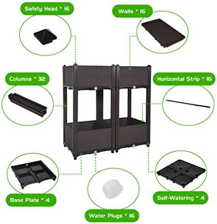 D'vine Dev Raised Beds - Elevated Garden Box with Drainage Plug, Standing Planter Beds for Vegetable/Flower/Herb Gardening Kit, RGB-4 - Image 5