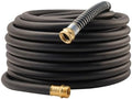 Wiseflow Garden Hose 90FT x 5/8", Heavy Duty Rubber Hose, Water Hose with Five Layered Braiding, Male Female Fittings, 1000PSI Burst, 300PSI Working for Yard, Car Wash, Pets (Black) by Unknown