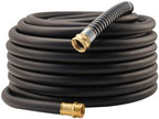 Wiseflow Garden Hose 90FT x 5/8", Heavy Duty Rubber Hose, Water Hose with Five Layered Braiding, Male Female Fittings, 1000PSI Burst, 300PSI Working for Yard, Car Wash, Pets (Black) by Unknown