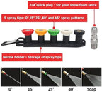 Graffiti High Pressure Water Sprayer Set, Pressure Washer Gun with 5 Spray Nozzles & Foam Pot, Quick Release Jets Wash Gun with 1/4 Inch Connector, 3000 PSI Max for Car, Patio - Image 5