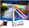 Pool Fountain with Light, 16-Color 12-Modes, Dual Spray Water Fountains for Above Ground & In-ground Pools, APP Control, 360°Adjustable Waterfall Sprinkler, Cooling Water by Unknown