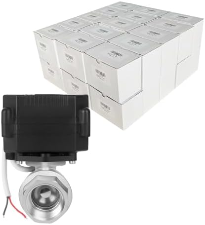 Electric Motorized Ball Valve, 3/4'' Stainless Steel Electrical Ball Valve with Full Port, 9-24V DC and 2 Wire Reverse Polarity Setup, 30 Packs, NSF Certified, IP67 by movafaFH