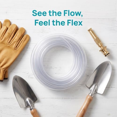 ERINGOGO 16ft Pvc Garden Hose for Watering Plants, Lightweight Flexible Water Hose with Portable and Easy to Roll Design, for Balcony and Courtyard Gardening - Image 3