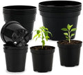 RooTrimmer 4/6/8 Inch Black Plant Nursery Pots, 15 Pack, Thickened Plastic with Drainage Holes, Indoor/Outdoor by RooTrimmer