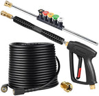 YAMATIC Pressure Washer Gun and 50FT Hose M22-14mm & M22-15mm with Wand by YAMATIC