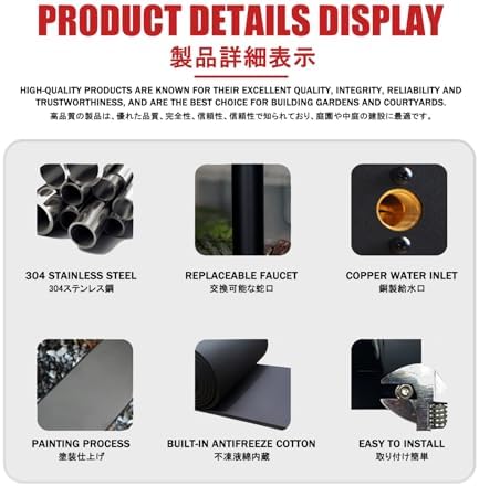 Stainless Steel Free Standing Garden Water Column - Anti-Freeze Irrigation Stand for Efficient Watering, Cleaning, and Outdoor Use - Durable, Weather-Resistant Design - Image 5