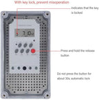 Focket Pool Pump Timer, Outdoor Waterproof Programmable Timer Switch Mechanical Timer Box with Manual Button, Heavy Duty Digital Timer Box for Water Heater, Pool Pump, SPA, Motor (AC - Image 4