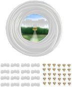 Misting Cooling System with Brass Fog Nozzles, Outdoor Misters Micro Spray Misting Drip Kit Micro Drip Irrigation Kit for Patio Garden Greenhouse,Trampoline for Waterpark ( Size : 25M(82ft)-40 nozzles by Unknown